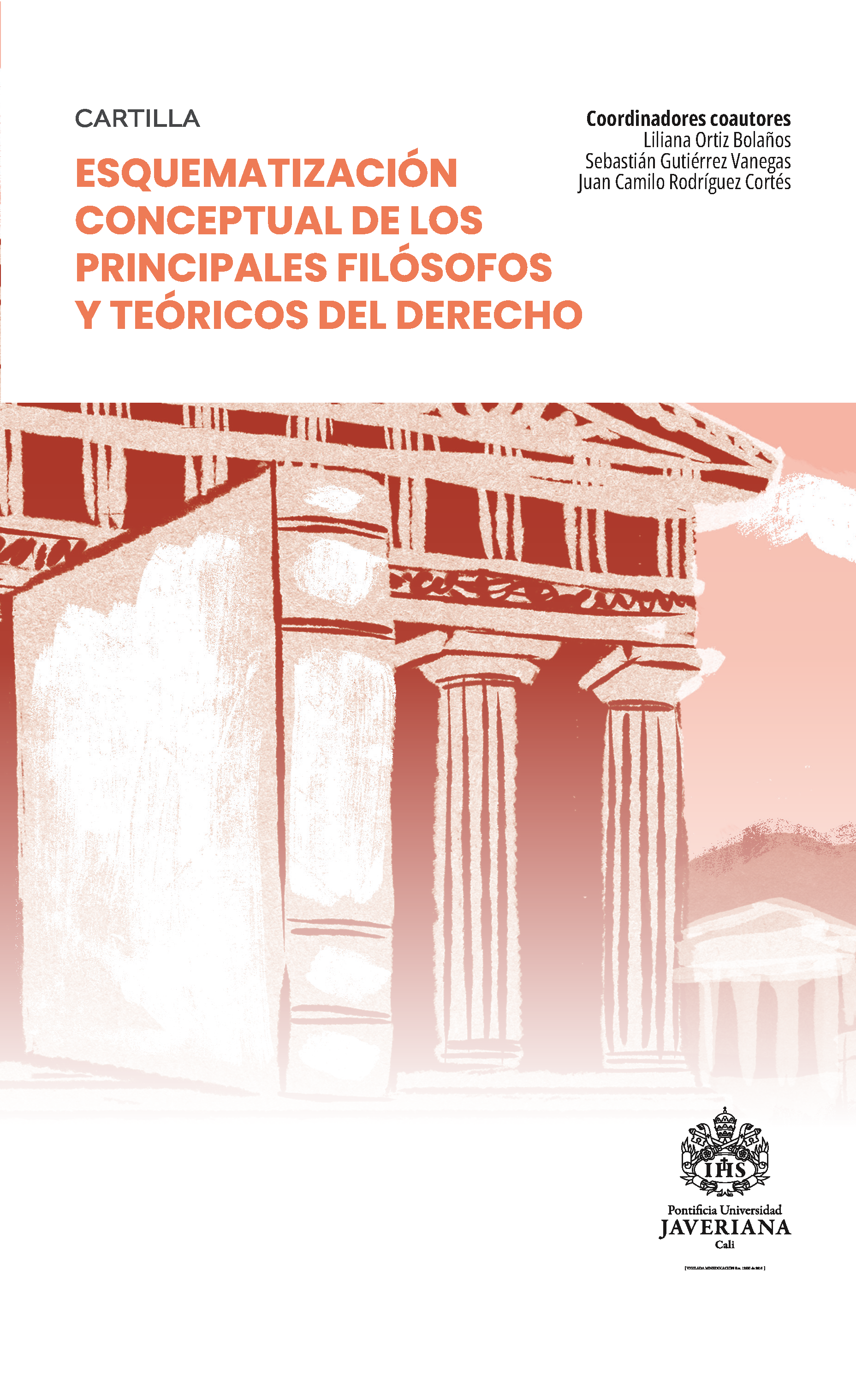 Portada Cartilla Esquematización conceptual de los principales filósofos y teóricos del Derecho